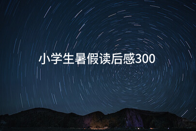 小学生暑假读后感300