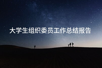 大学生组织委员工作总结报告