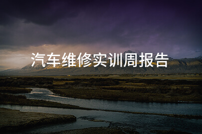 汽车维修实训周报告