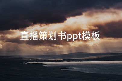 直播策划书ppt模板