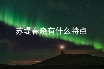 苏堤春晓有什么特点