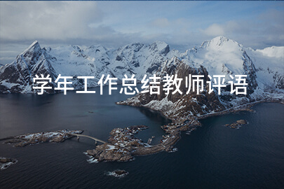 学年工作总结教师评语