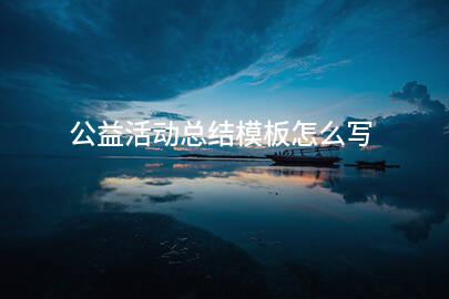 公益活动总结模板怎么写