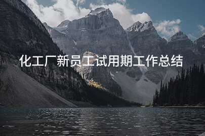 化工厂新员工试用期工作总结