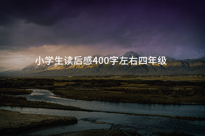 小学生读后感400字左右四年级