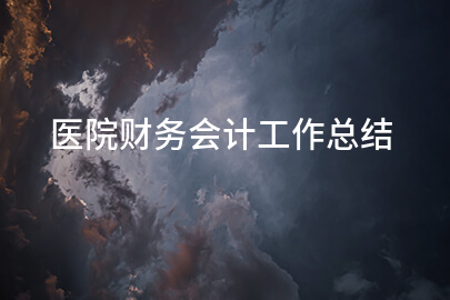 医院财务会计工作总结