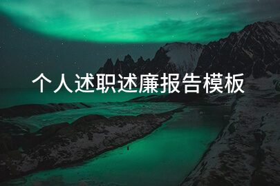 个人述职述廉报告模板