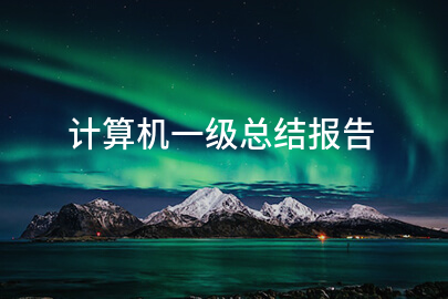 计算机一级总结报告