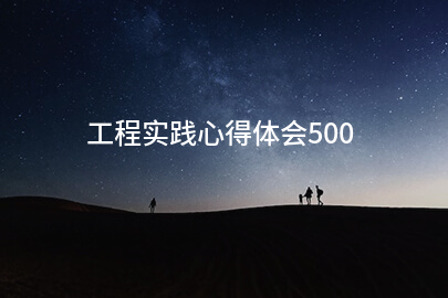 工程實踐心得體會500