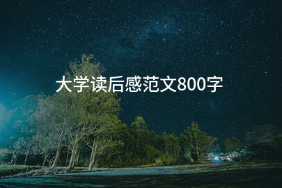 大学读后感范文800字