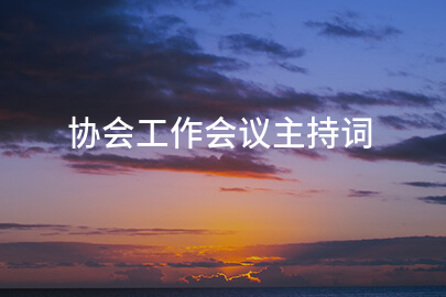协会工作会议主持词