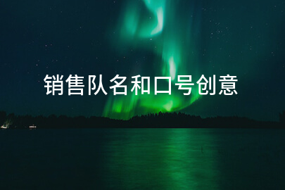 销售队名和口号创意