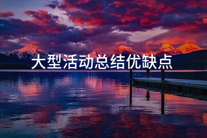 大型活动总结优缺点