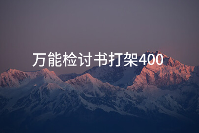 万能检讨书打架400