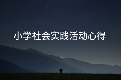 小学社会实践活动心得