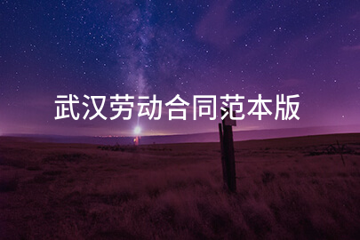 武汉劳动合同范本版
