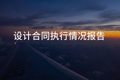 设计合同执行情况报告