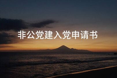 非公党建入党申请书