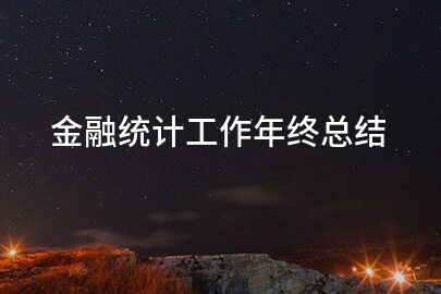 金融统计工作年终总结