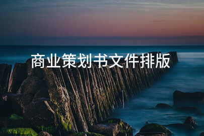 商业策划书文件排版