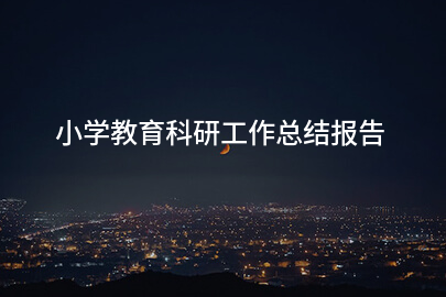 小学教育科研工作总结报告