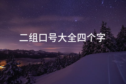 二组口号大全四个字