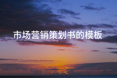 市场营销策划书的模板