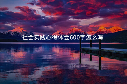 社会实践心得体会600字怎么写
