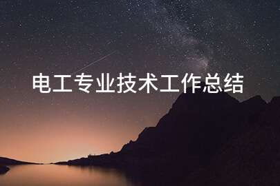 电工专业技术工作总结