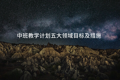 中班教学计划五大领域目标及措施