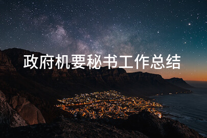 政府机要秘书工作总结