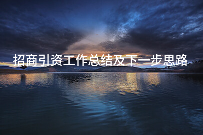 招商引资工作总结及下一步思路