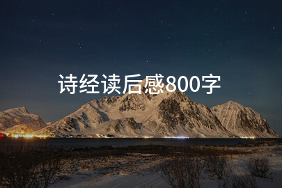 诗经读后感800字