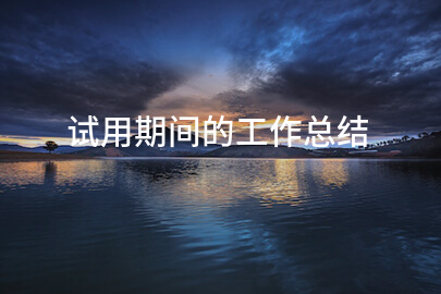 试用期间的工作总结