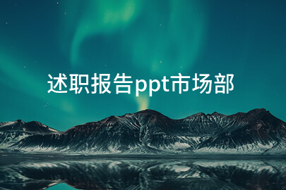 述职报告ppt市场部