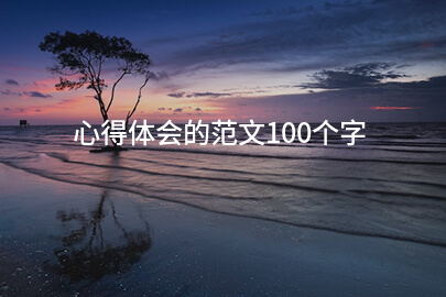 心得体会的范文100个字