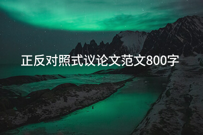 正反对照式议论文范文800字