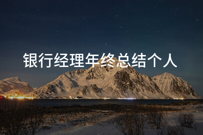 银行经理年终总结个人