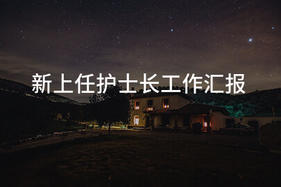 新上任护士长工作汇报
