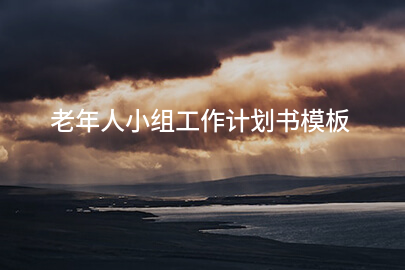 老年人小组工作计划书模板