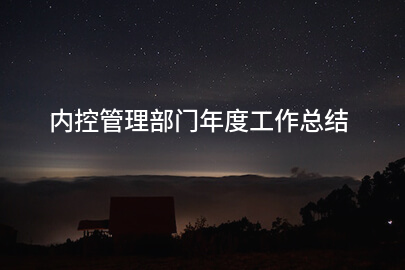 内控管理部门年度工作总结