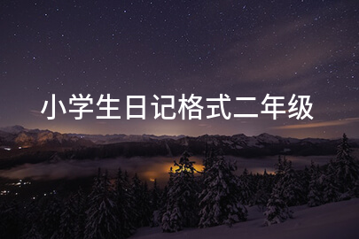 小學生日記格式二年級