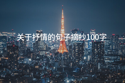 关于抒情的句子摘抄100字