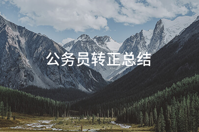 公务员转正总结