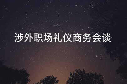 涉外职场礼仪商务会谈