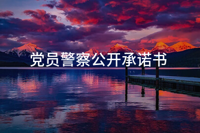 党员警察公开承诺书