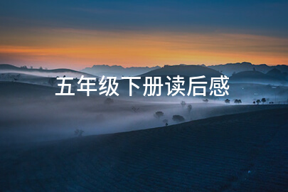 五年级下册读后感