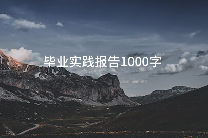毕业实践报告1000字