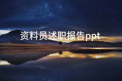 资料员述职报告ppt