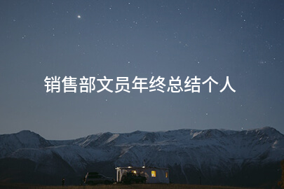 銷售部文員年終總結個人